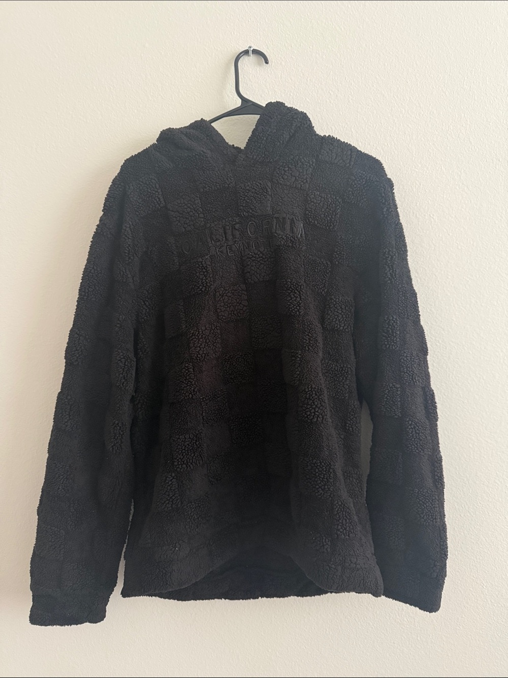 Black Sherpa Hoodie Sweater - Women